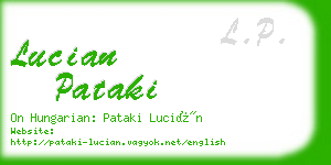 lucian pataki business card